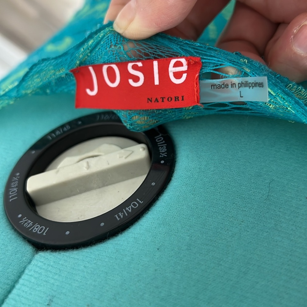 Josie by Natori Lace Blue and Green Chemise - Picture 2 of 5